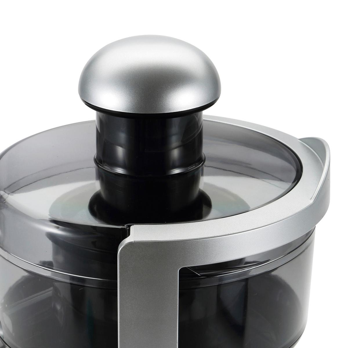 Entsafter Foodies Schwarz/silberfarben - Silberfarben/Schwarz, Basics, Kunststoff/Metall (22,4/22/34,2cm) - Masterpro