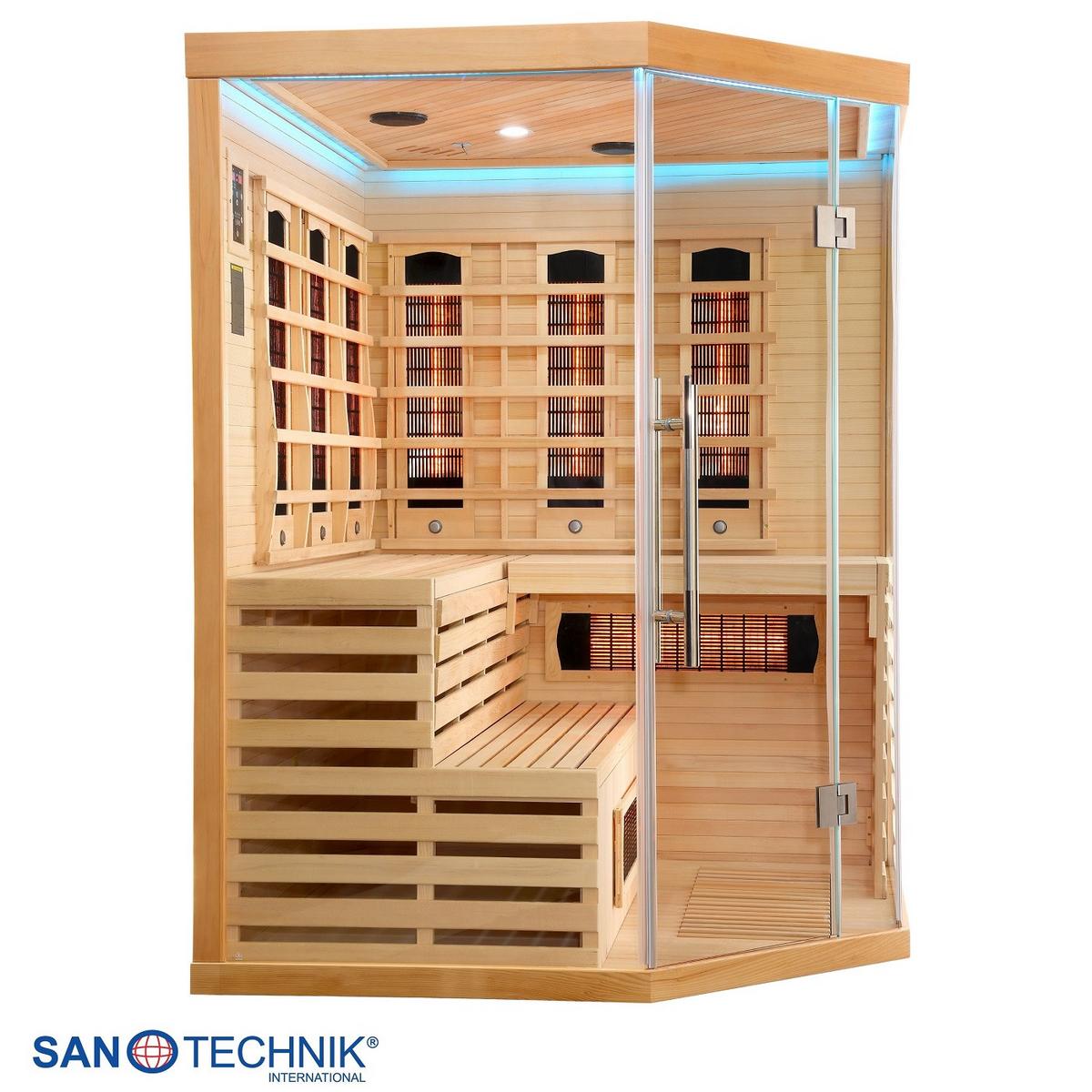 Infrarotkabine 4 Personen BHT: 150x200x150 cm Deluxe - Braun, MODERN, Holz (150/200/150cm) - Sanotechnik