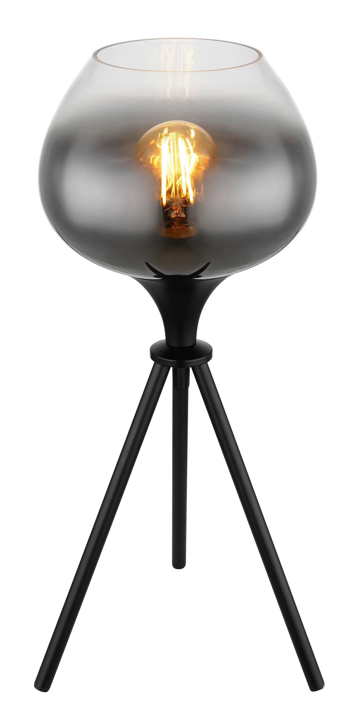Tischleuchte 15548t1  Maxy - Schwarz, Design, Glas/Metall (24/45cm) - Globo