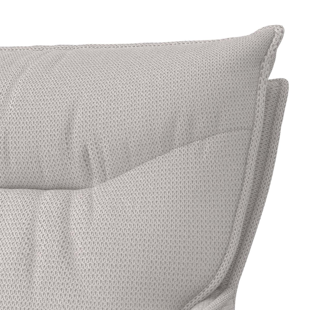 STOLIČKA S PODRÚČKAMI LORELEI - prírodná farba/svetlosivá, Modern, drevo/textil (58/87/63cm) - Bessagi Home