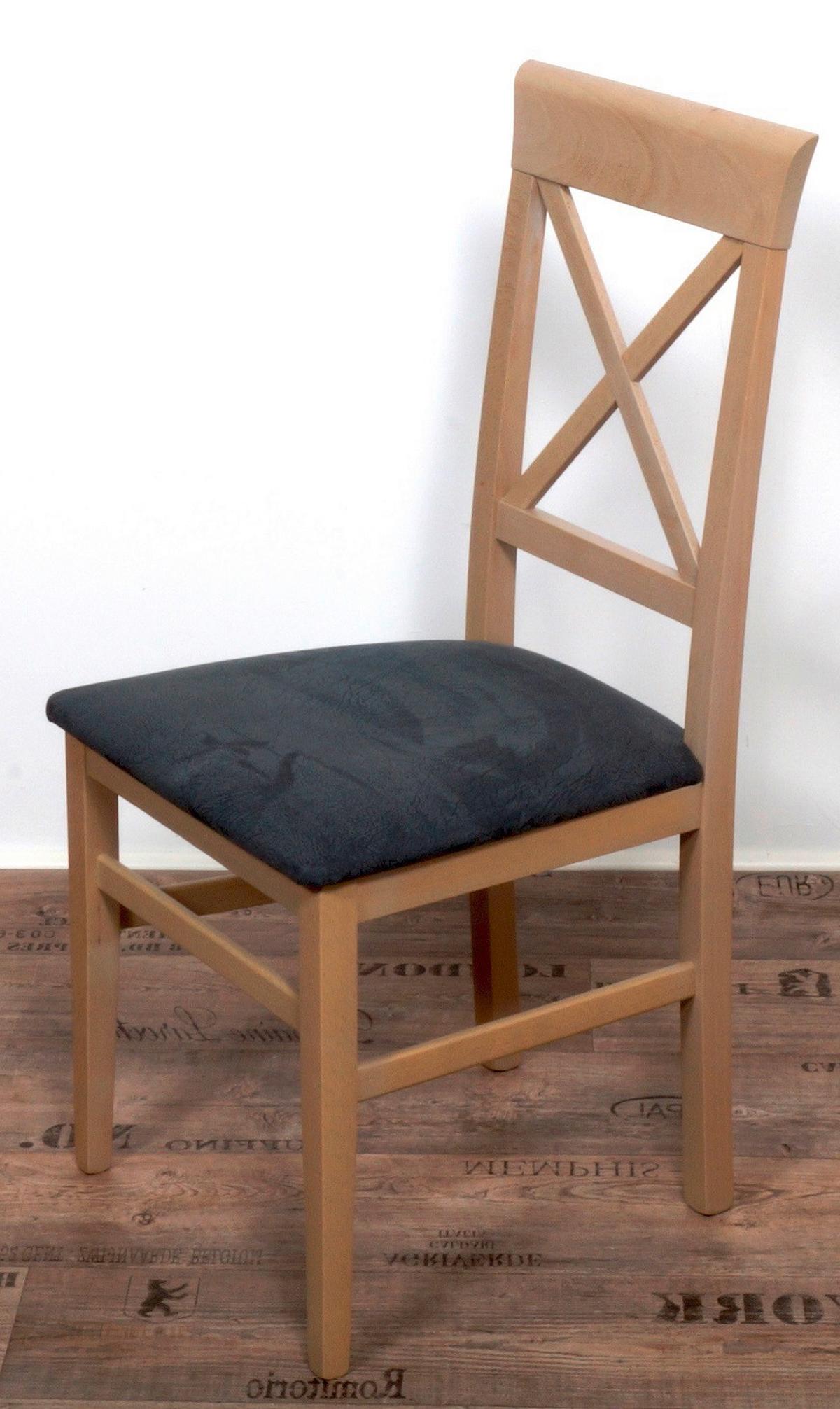 Stuhl-set Madrano Grau/s. Eiche B: 44 Cm - Grau/Sonoma Eiche, KONVENTIONELL, Holz/Textil (44/93/46cm) - MID.YOU