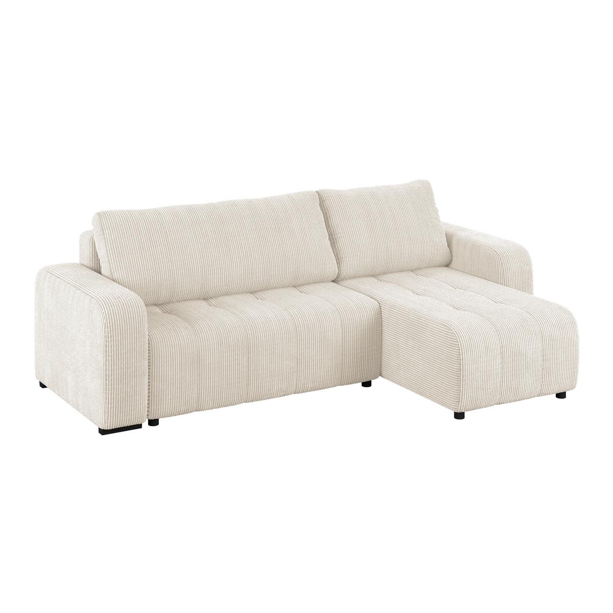 Univerzálna sedačka MARSEILLE, béžový menčester - čierna/béžová, Trend, kov/drevo (155/240cm)