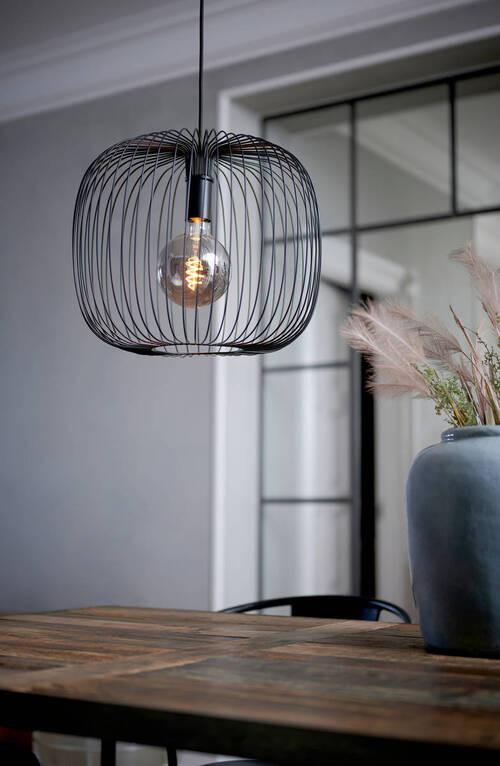 Hängeleuchte Beroni Schwarz D: 40 cm - Schwarz, KONVENTIONELL, Metall (40/33cm) - Nordlux