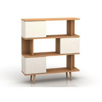 Regal Alandra Weiß/Eichefarben 120 cm - Eichefarben/Weiß, Basics, Holzwerkstoff (120/130/33cm) - MID.YOU