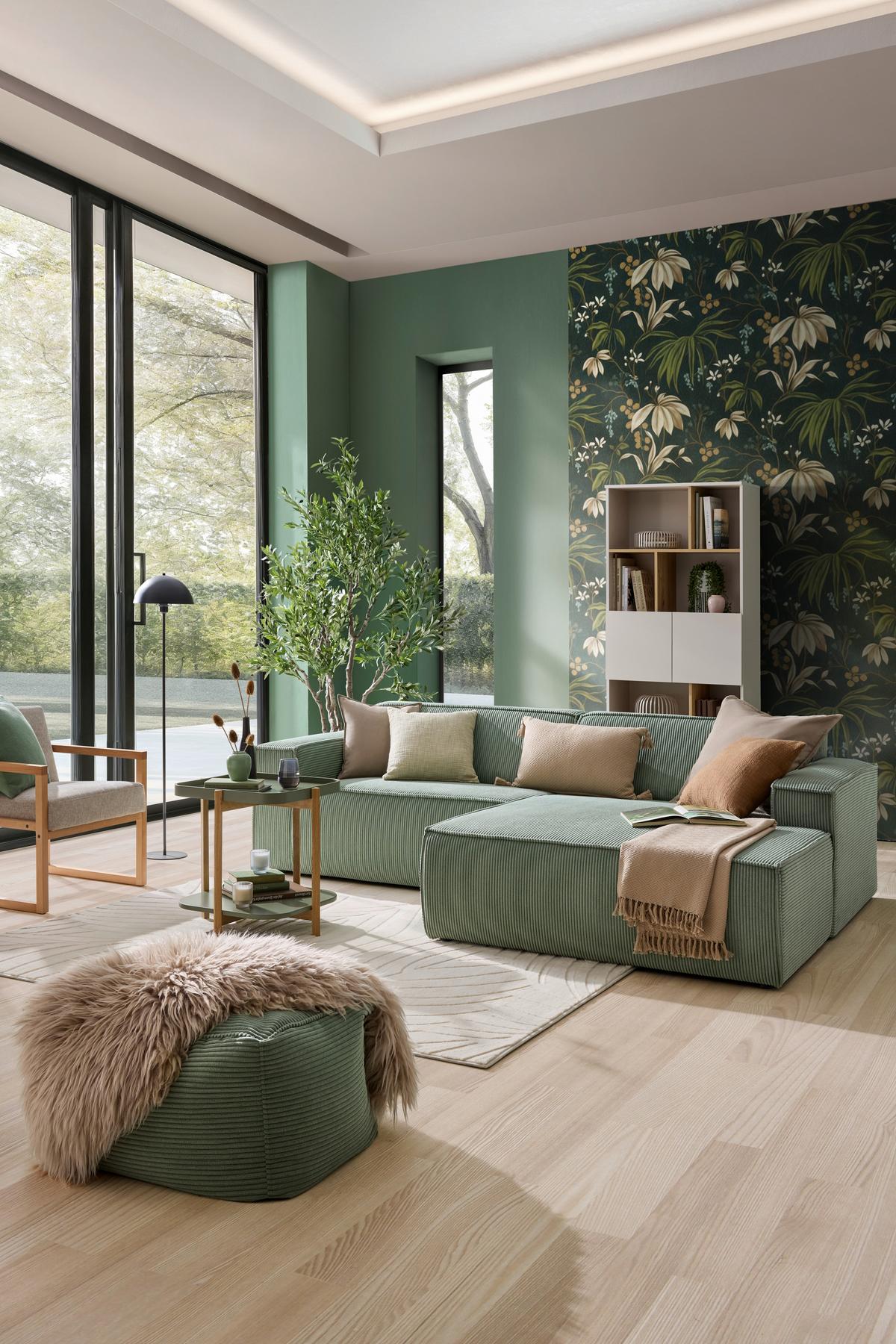 KOŽUŠINOVÝ KOBEREC BLATTA 3 - svetlohnedá, Konventionell, textil (160/220cm) - Mömax