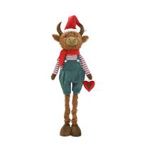 Dekoračný škriatok HIGHLAND COW -PAZ- - svetlohnedá/mätovozelená, kov/textil (42/148/25cm) - Mömax