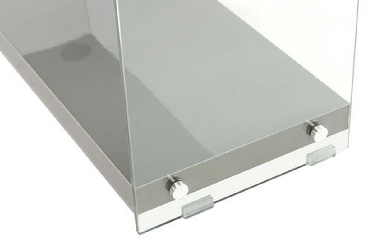 Regal Elementary 83 cm Grau/Glas Transparent - Grau, MODERN, Glas/Holzwerkstoff (83/113/29,5cm) - Kayoom