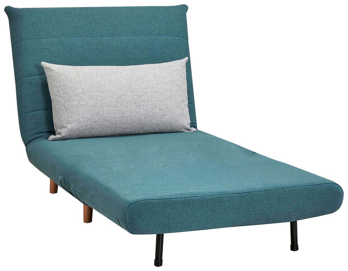 Fekvőfotel Simon - kék/szürke, Modern, textil (77/84/91cm) - Ondega