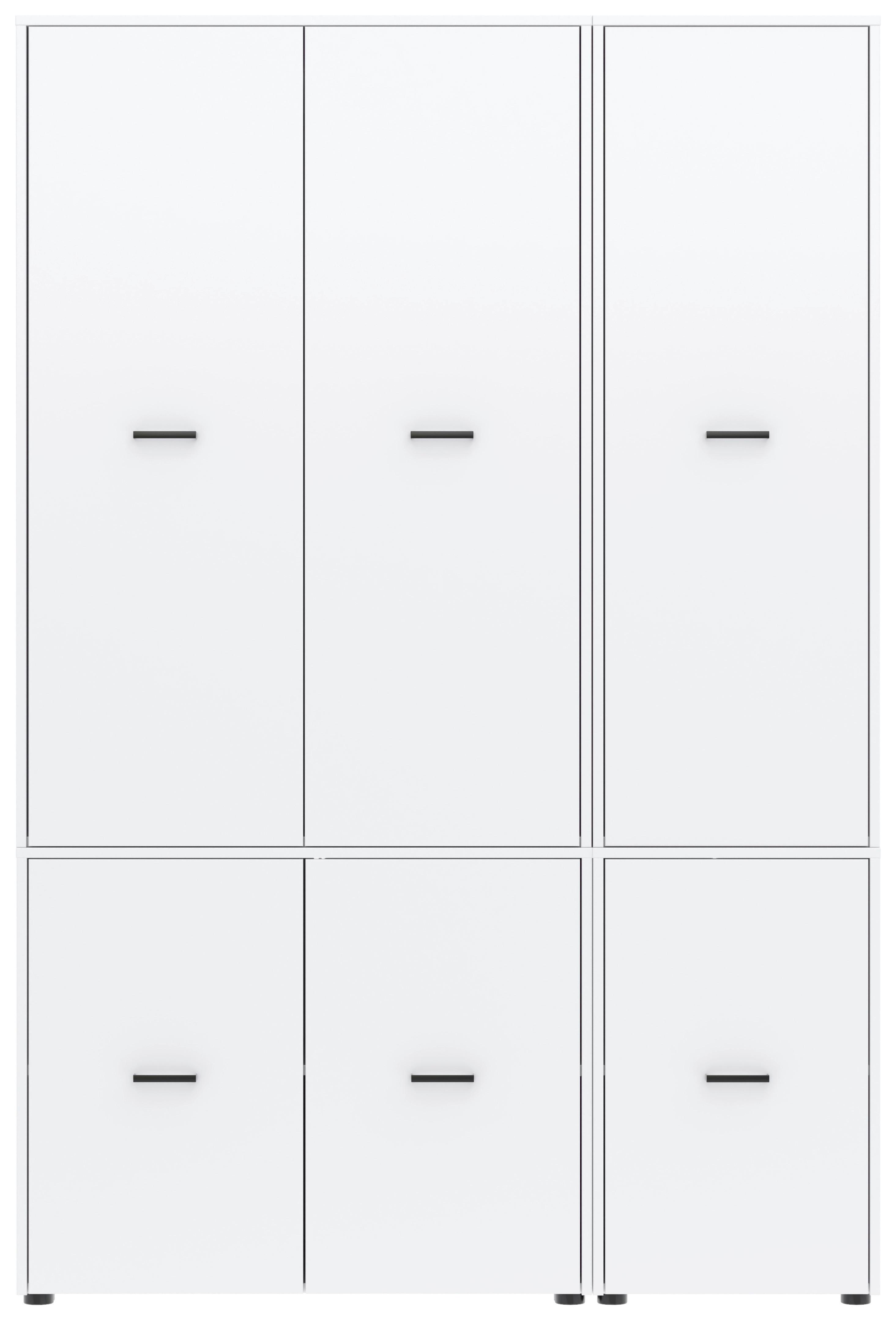 Kleiderschrank Kivo Weiß, B: 135 Cm - Weiß, Basics, Holzwerkstoff (135/199,6/52,1cm)