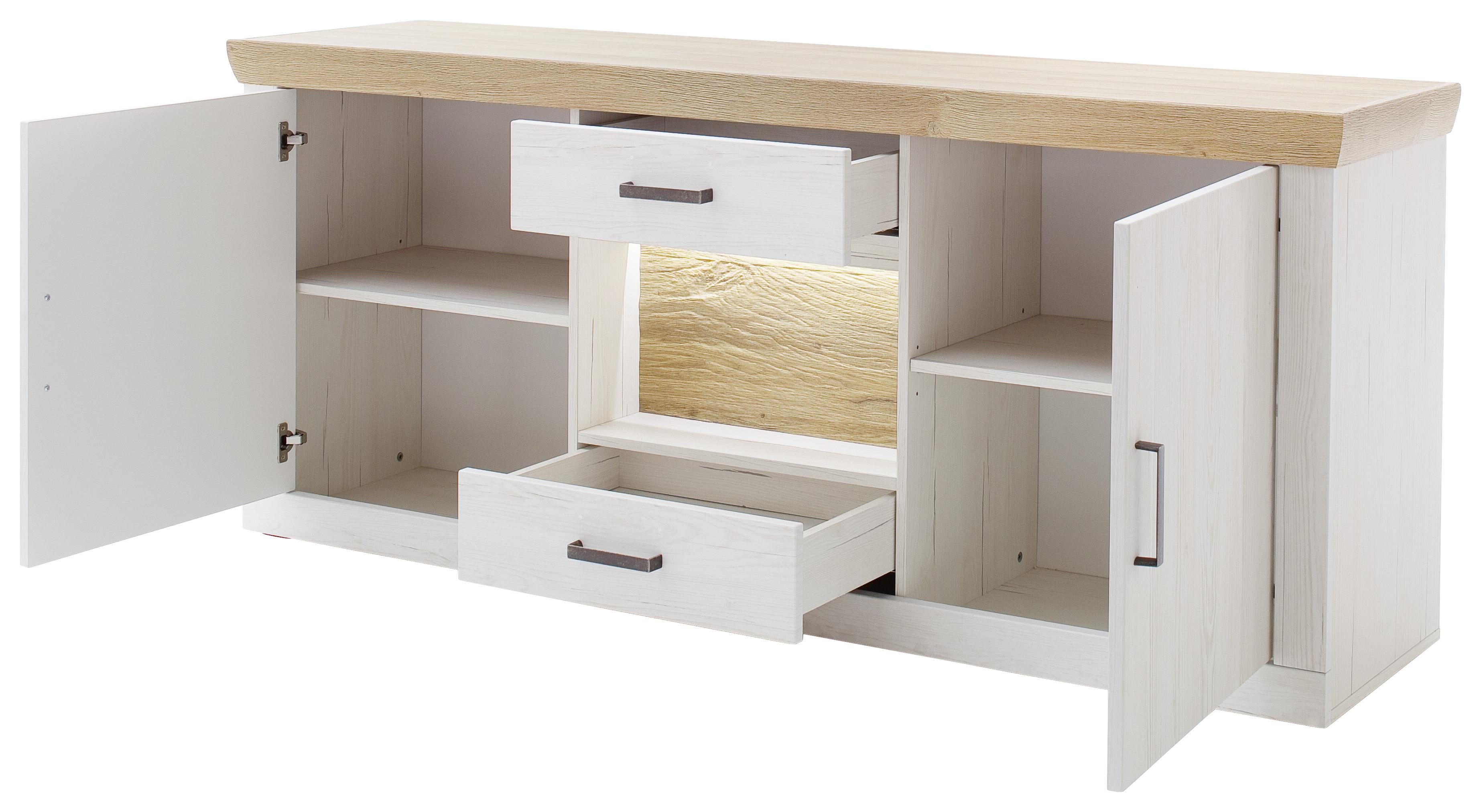 MID.YOU Sideboard B: 181 Cm Madrid Eiche-/Pinienfarben Online Kaufen ...