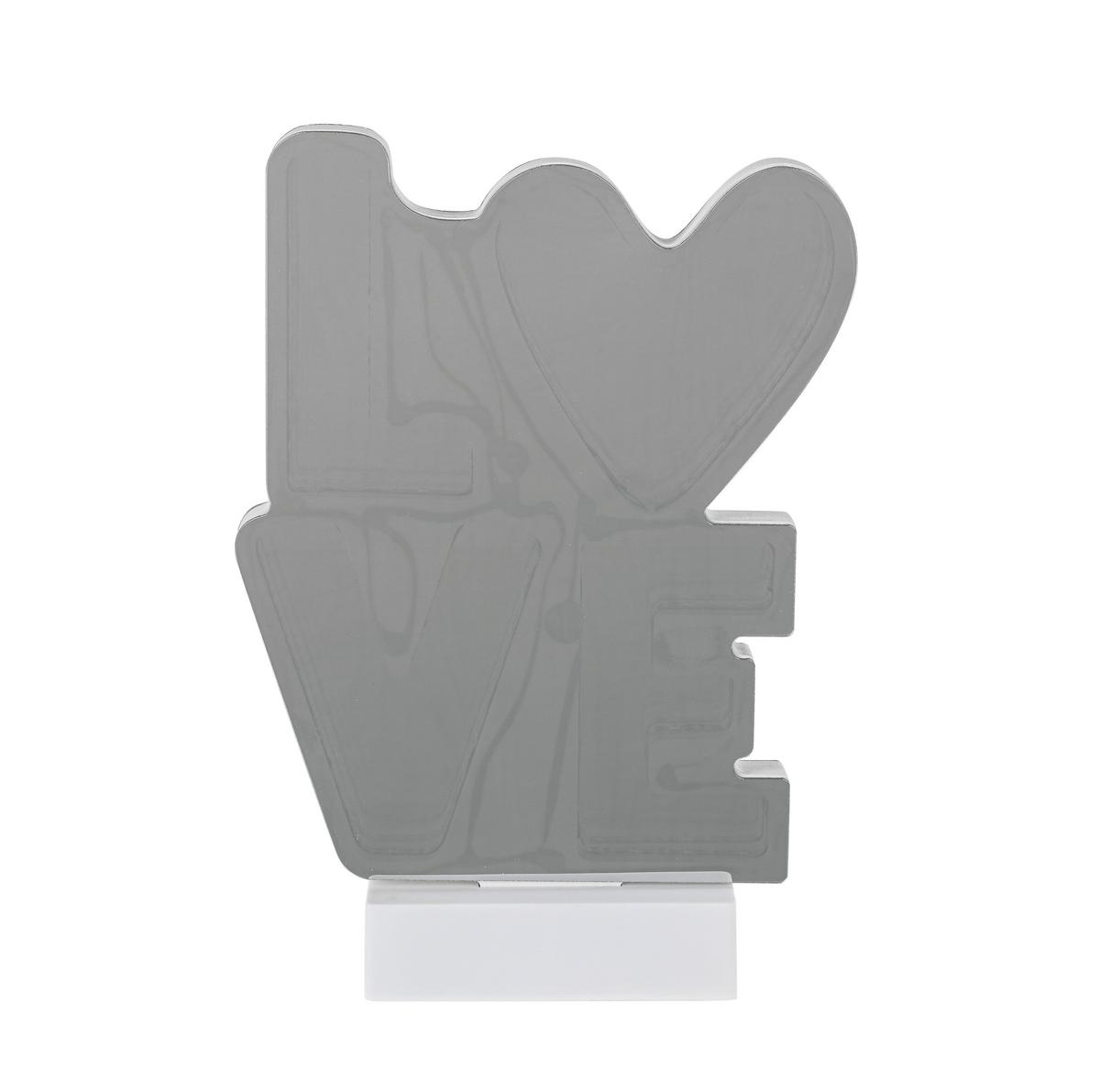 LED-Dekoleuchte Clementine - Chromfarben/Weiß, Basics, Kunststoff (18/4,6/26,9cm) - Luca Bessoni