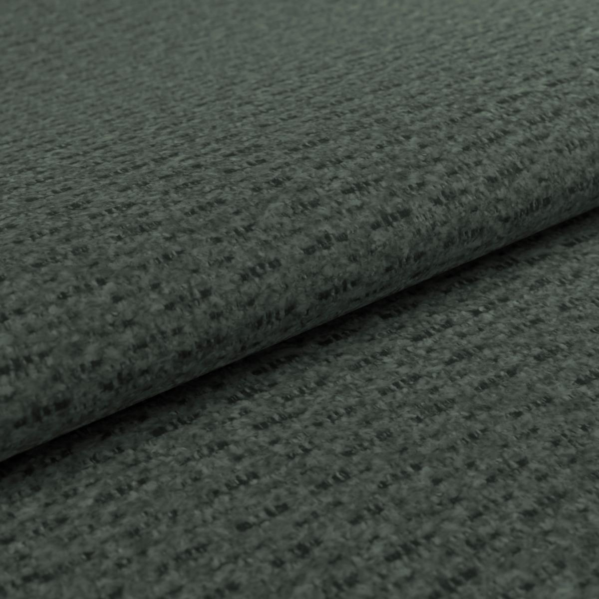 Ecksofa Polis Webstoff dunkelgrün, 221x142cm - Dunkelgrün/Schwarz, Trend, Textil (221/142cm) - Ondega