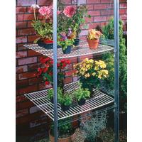 Gartenregalset für Anlehnhaus 900 und 1300 - Alufarben, Basics, Metall (61/63cm)