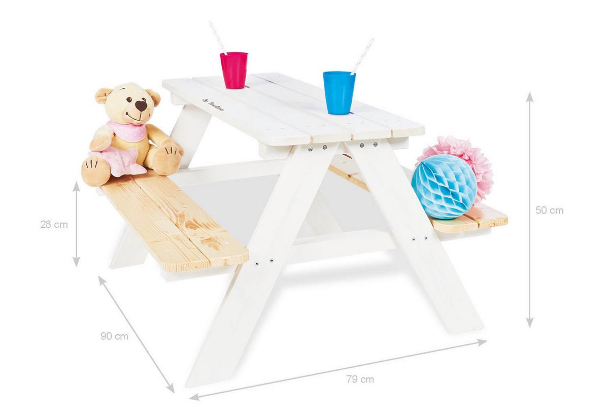 Kindersitzgruppe weiß - Weiß, Basics, Holz (90/79/50cm) - Pinolino