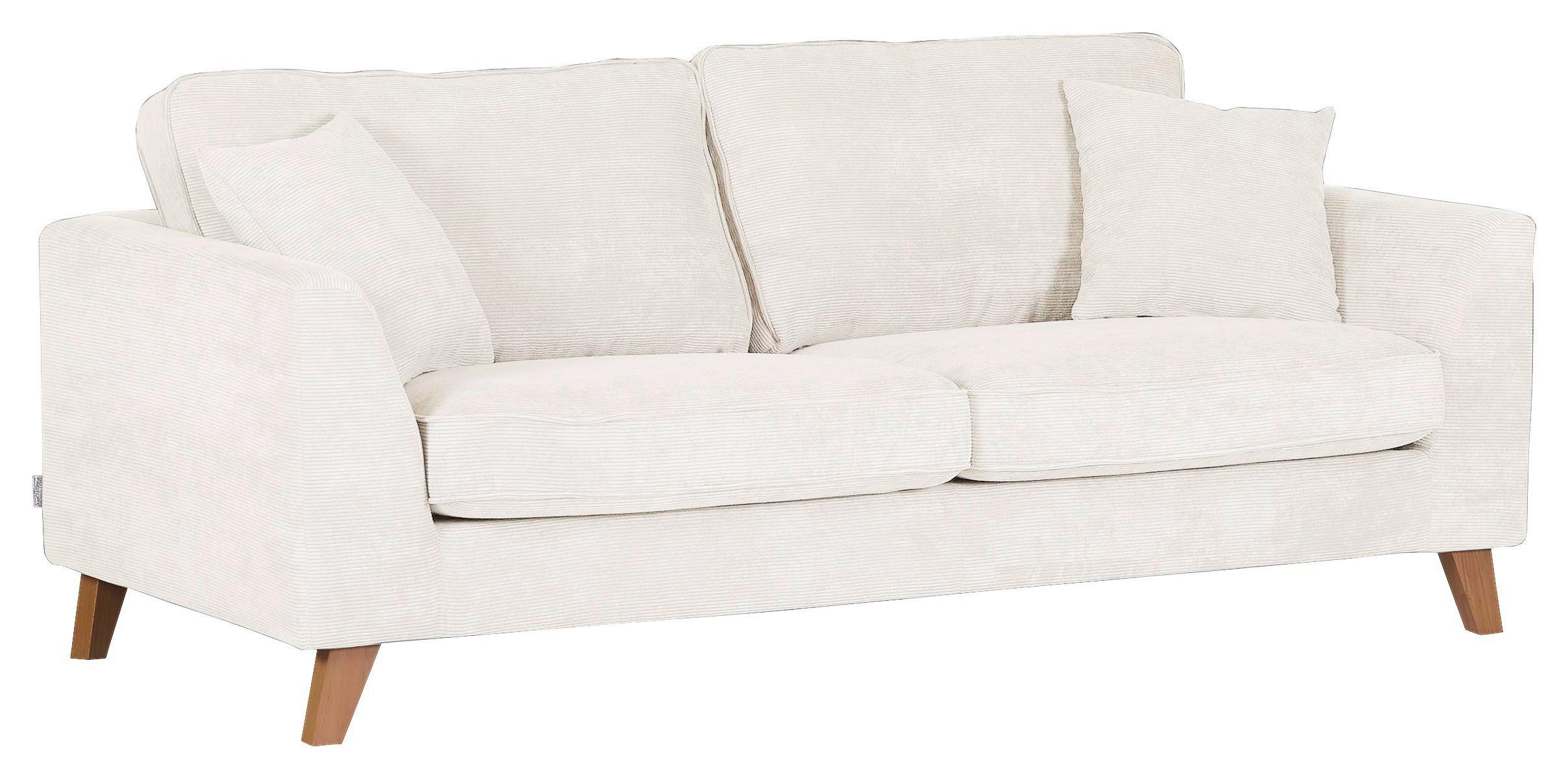 3-Sitzer-Sofa Rimini, Naturfarben B: 200 cm - Buchefarben/Naturfarben, Design, Textil (200/63/90cm) - MID.YOU