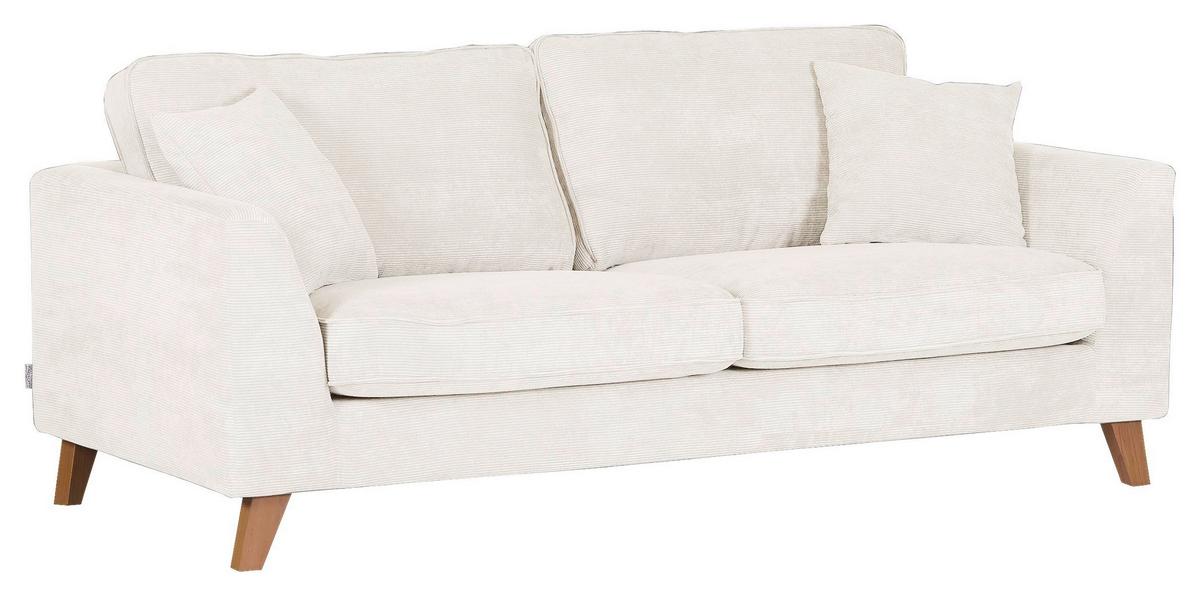 3-Sitzer-Sofa Rimini, Naturfarben B: 200 cm - Buchefarben/Naturfarben, Design, Textil (200/63/90cm) - MID.YOU