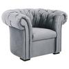 Chesterfield-Sessel Cupido - Schwarz/Grau, Design, Textil (114/78/91cm) - MID.YOU