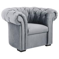 Chesterfield-Sessel Cupido - Schwarz/Grau, Design, Textil (114/78/91cm) - MID.YOU