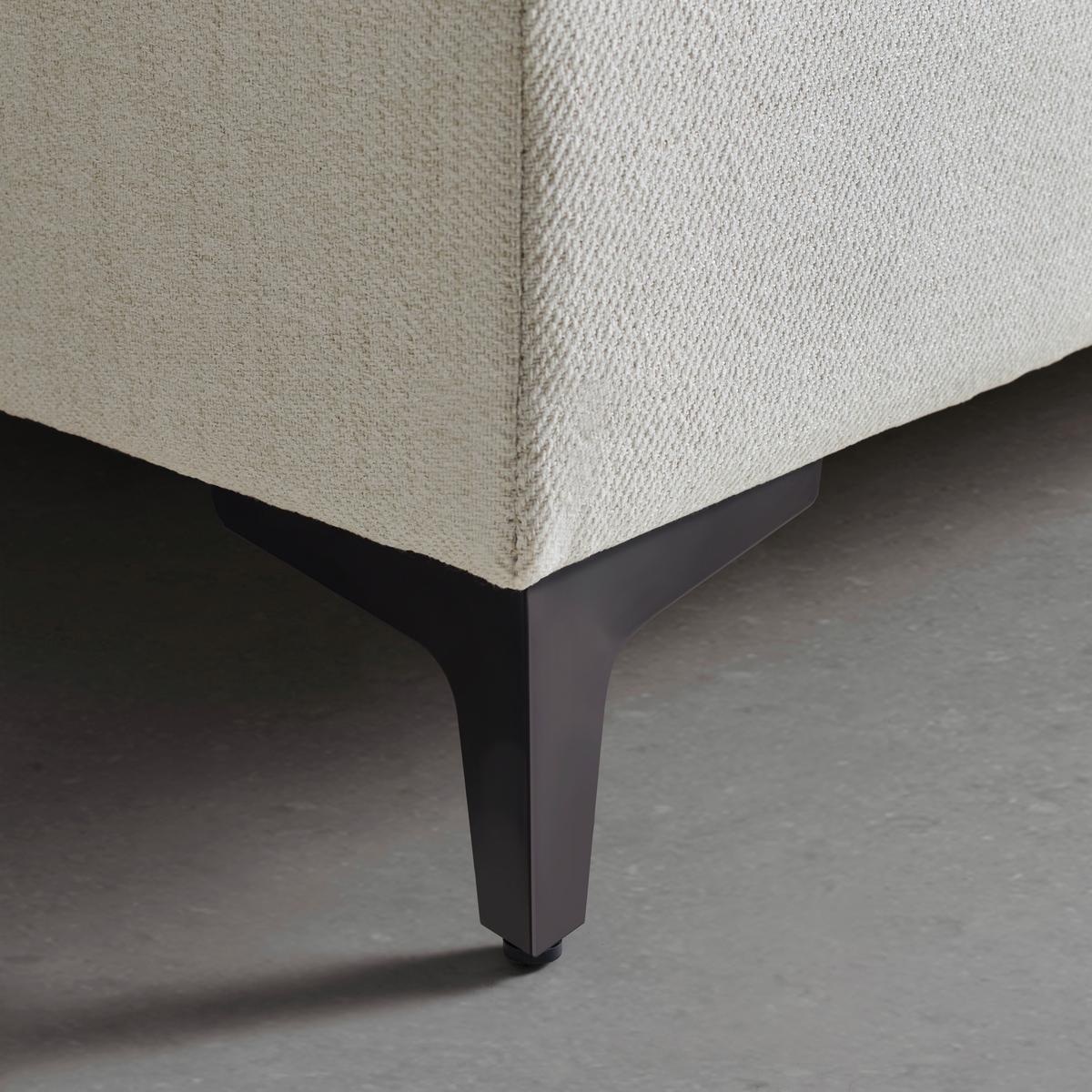 Boxspringová postel BARI 140/200, krémová - černá/krémová, Konvenční, kov/textil (140/200cm) - Mömax
