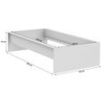 Unit Elements Bettrahmen 90x200 cm Eichefarben - Eichefarben, KONVENTIONELL, Holzwerkstoff (90/200cm) - Ondega