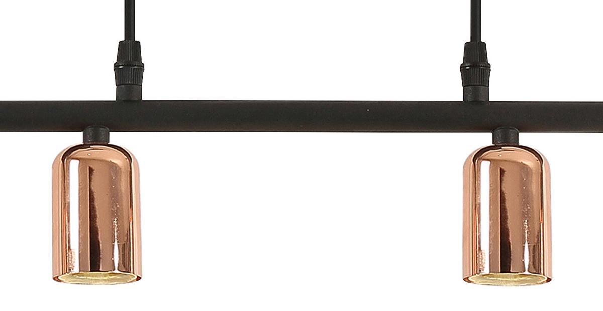 Hängeleuchte Sebastian H: 100 cm 4-Flammig höhenverstellbar - Kupferfarben, Basics, Metall (67/4,3/100cm) - Luca Bessoni