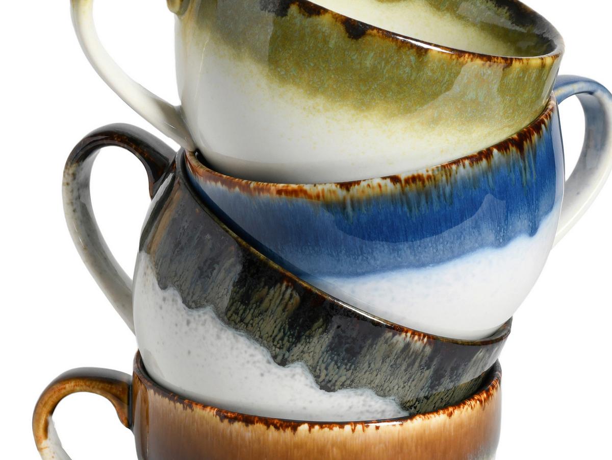 Tassenset Cascade Mix Multicolor L: 30 cm - Multicolor, Basics, Keramik - Creatable