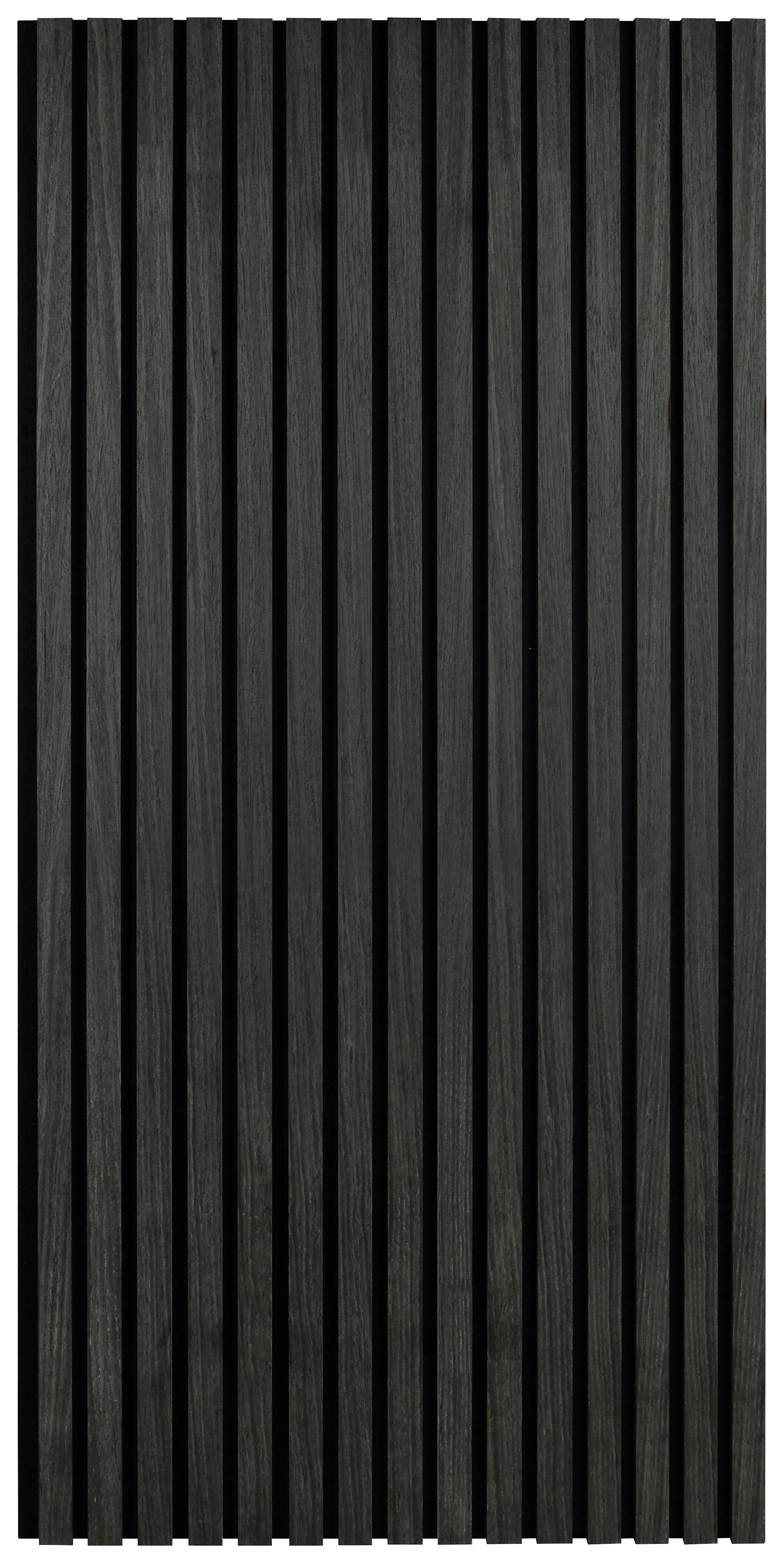 Akustický panel GRACE 2ks/sada - čierna, Modern, drevo/kompozitné drevo (60,5/120/2,2cm) - Mömax