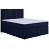 Boxspringbett Mit Topper 160x200 Cm Malta - Chromfarben/Blau, Basics, Holzwerkstoff/Textil (160/200cm) - P & B