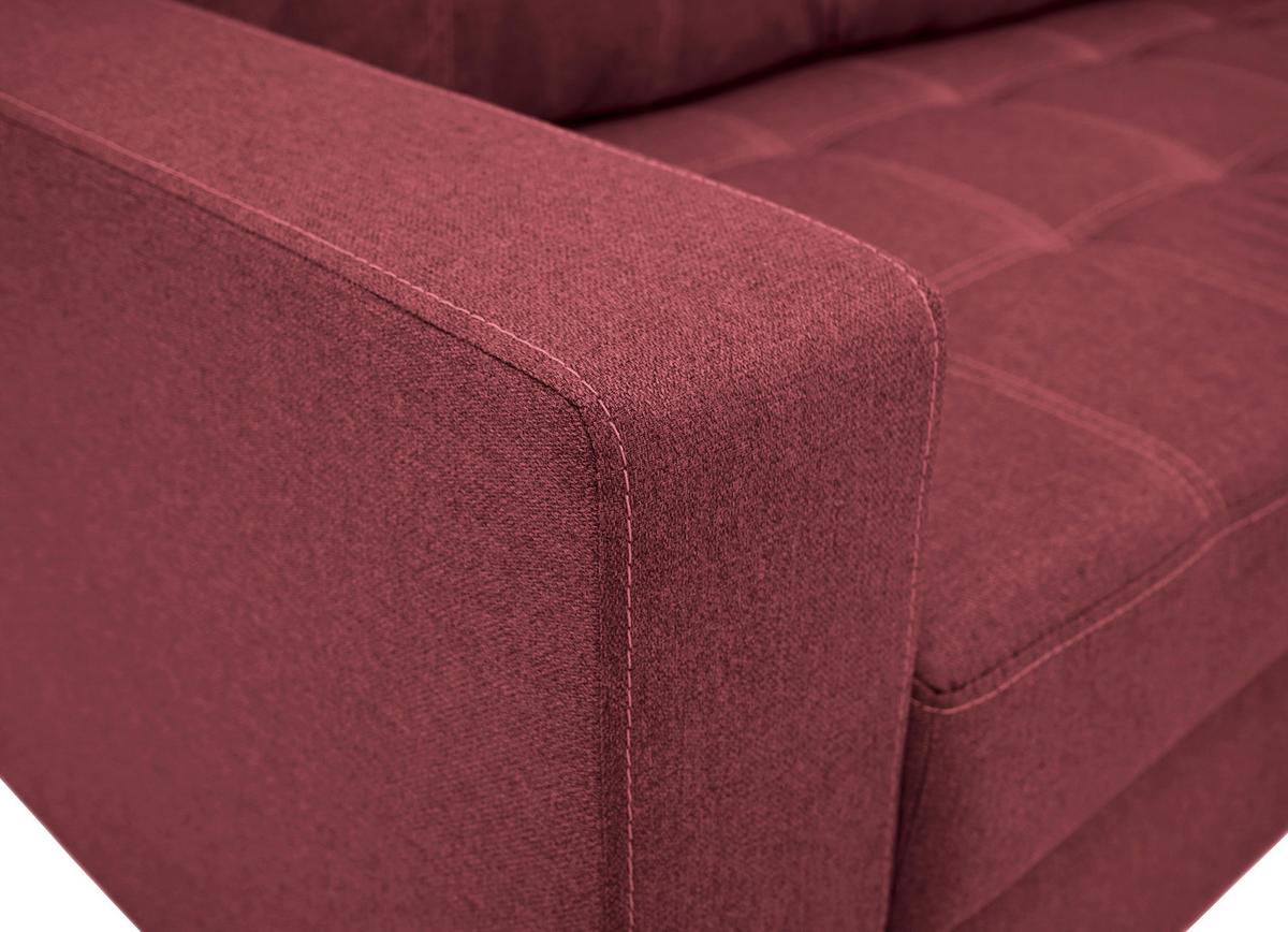 Eckschlafsofa Mediolan Rot S: 240x160 cm - Rot/Schwarz, Design, Textil (240/160cm) - Livetastic