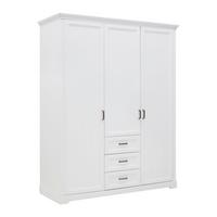 ŠATNÍ SKŘÍŇ MARILOU - bílá/barvy niklu, Romantický / Rustikální, kov/kompozitní dřevo (164/206/64cm)