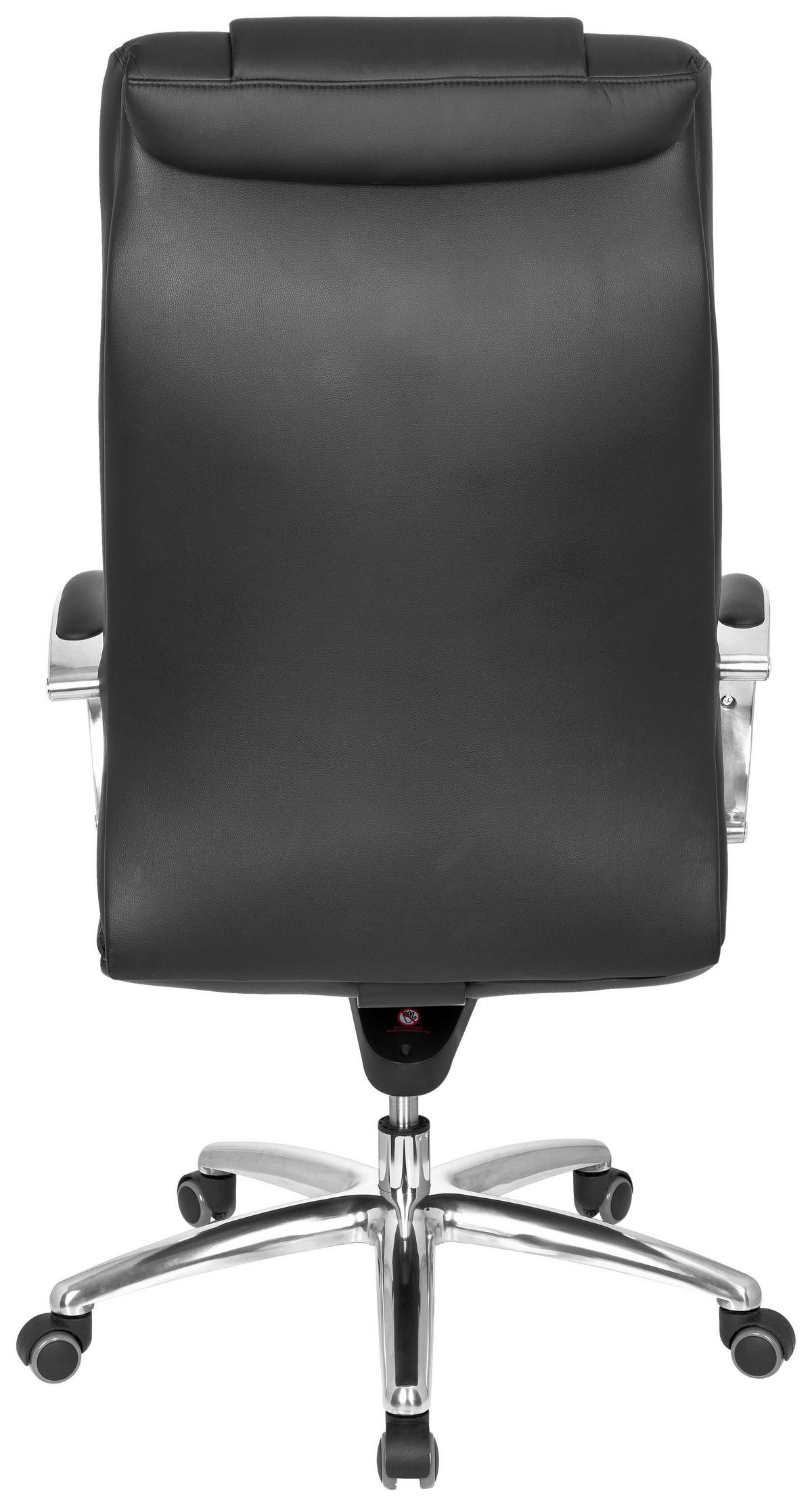 Chefsessel Xxxl G 600 Lederlook Schwarz Bis 150 Kg - Silberfarben/Schwarz, Basics, Kunststoff/Textil (60/131/49cm) - MID.YOU