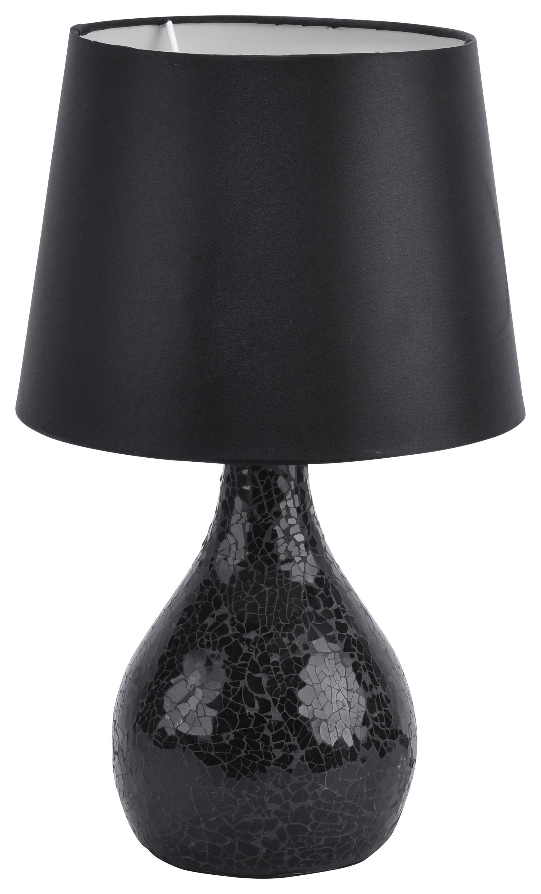 Asztali Lámpa 11245-18 Cornelius - Fekete, konvencionális, Műanyag/Üveg (23/23/37cm)