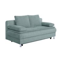 Rozkládací pohovka KEN, modrosivá, lôžko a úl.priestor - čierna/chrómová, Design, kompozitné drevo/textil (200/92/90cm) - P & B