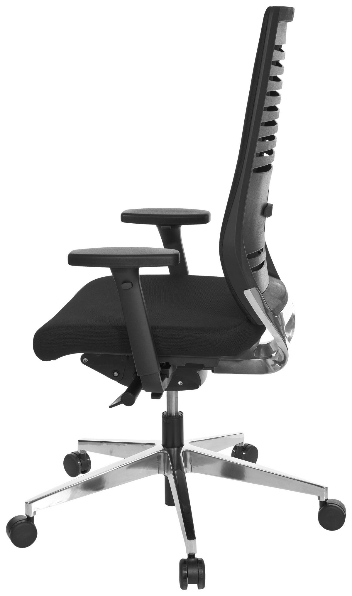 Bürostuhl in Schwarz mit Lordosenstütze