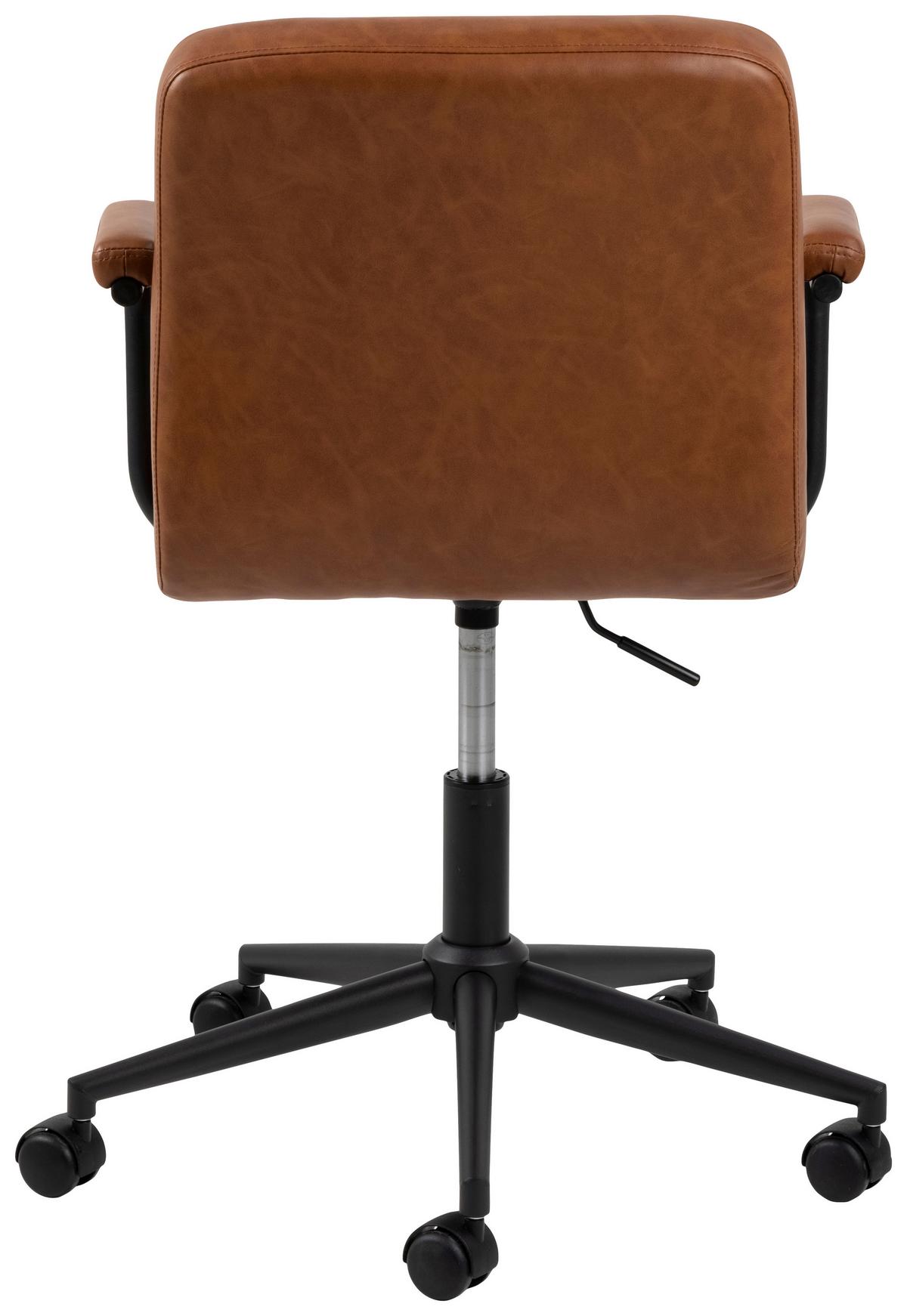Drehstuhl Cosmo Braun/ Schwarz/cognac Bis 110 Kg - Cognac/Schwarz, KONVENTIONELL, Textil/Metall (57/77,5/59cm) - MID.YOU