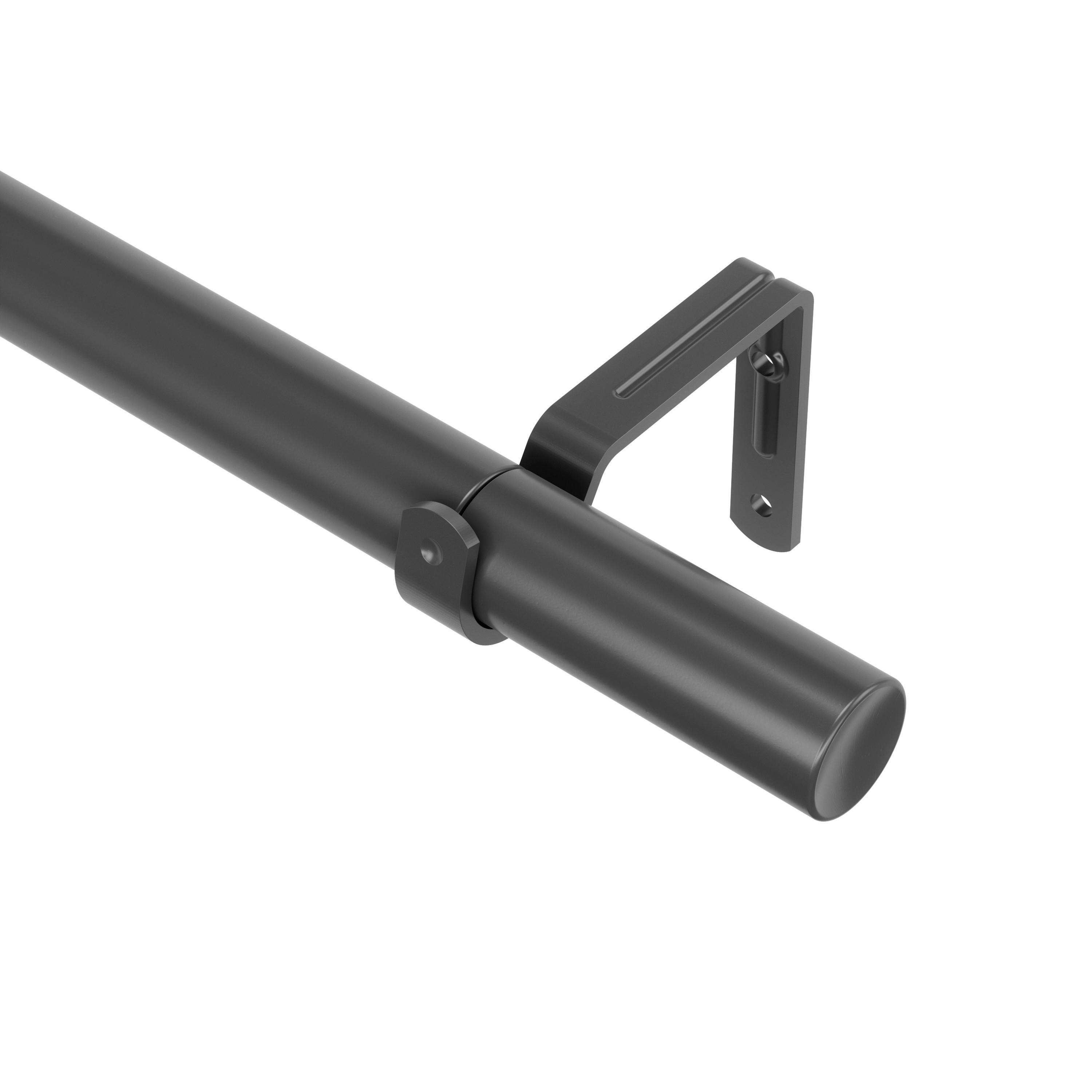 Vorhangstangenset Zen Schwarz L: 81-163 cm - Schwarz, KONVENTIONELL, Kunststoff/Metall (81-163cm) - Umbra