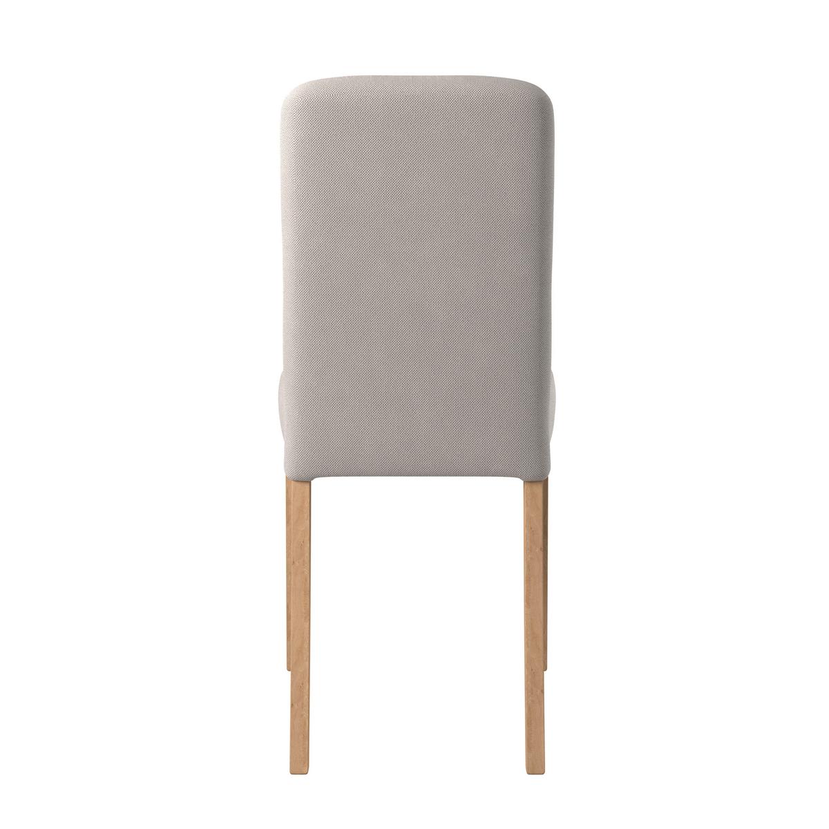 Vierfußstuhl Emma Ii Webstoff Weiß, B: 43 Cm - Eichefarben/Weiß, KONVENTIONELL, Holz/Textil (43/91/58cm)
