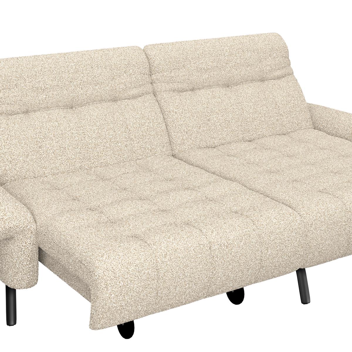 Ecksofa Coast Beige, 244x173cm - Beige/Schwarz, KONVENTIONELL, Holzwerkstoff/Textil (244/173cm)