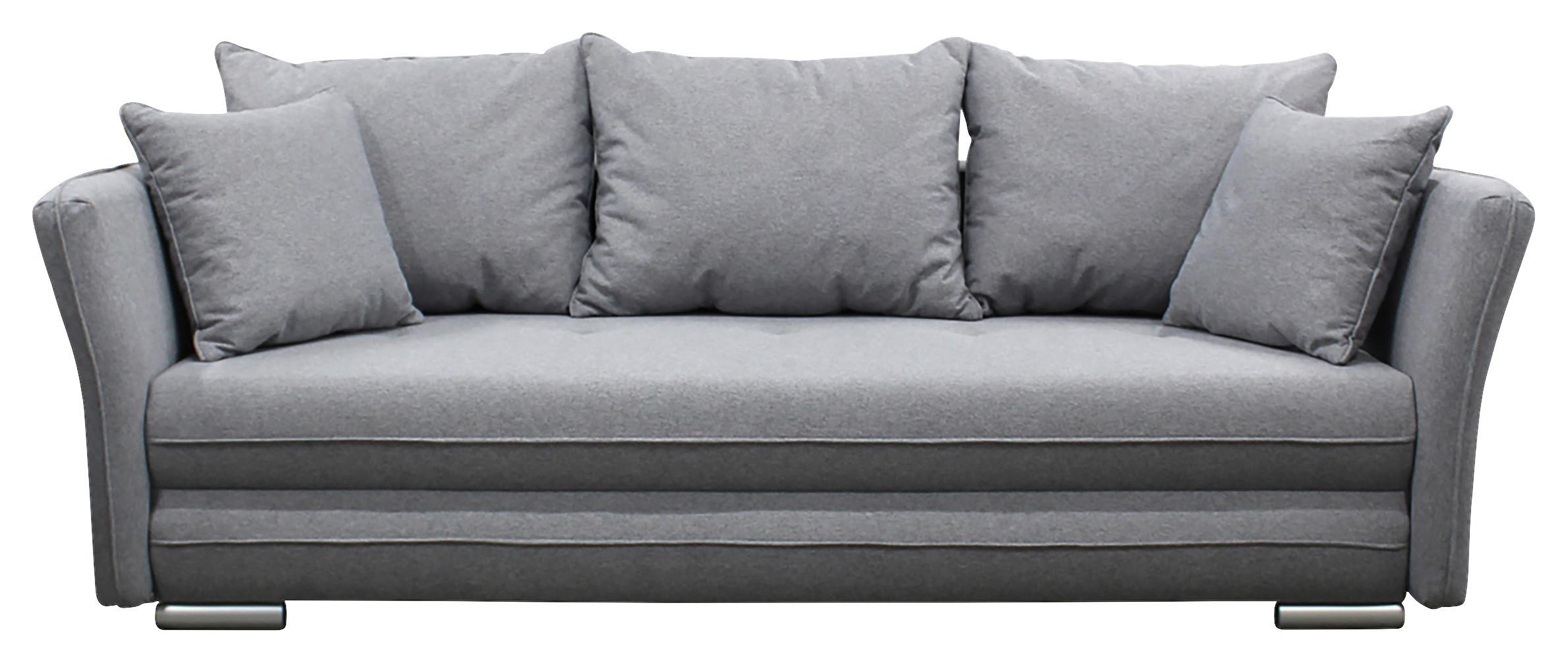 2-sitzer-sofa Mit Schlaffunkt. Modiund Bettkasten Grau - Silberfarben/Grau, Design, Textil (235/83/106cm) - MID.YOU