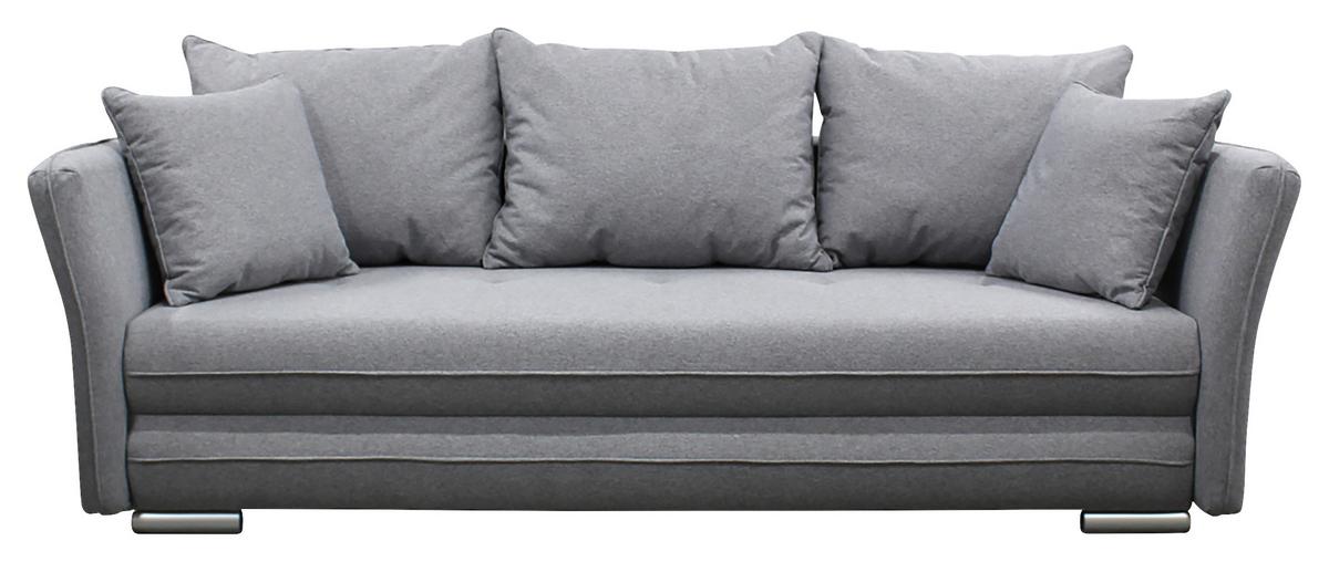 2-sitzer-sofa Mit Schlaffunkt. Modiund Bettkasten Grau - Silberfarben/Grau, Design, Textil (235/83/106cm) - MID.YOU