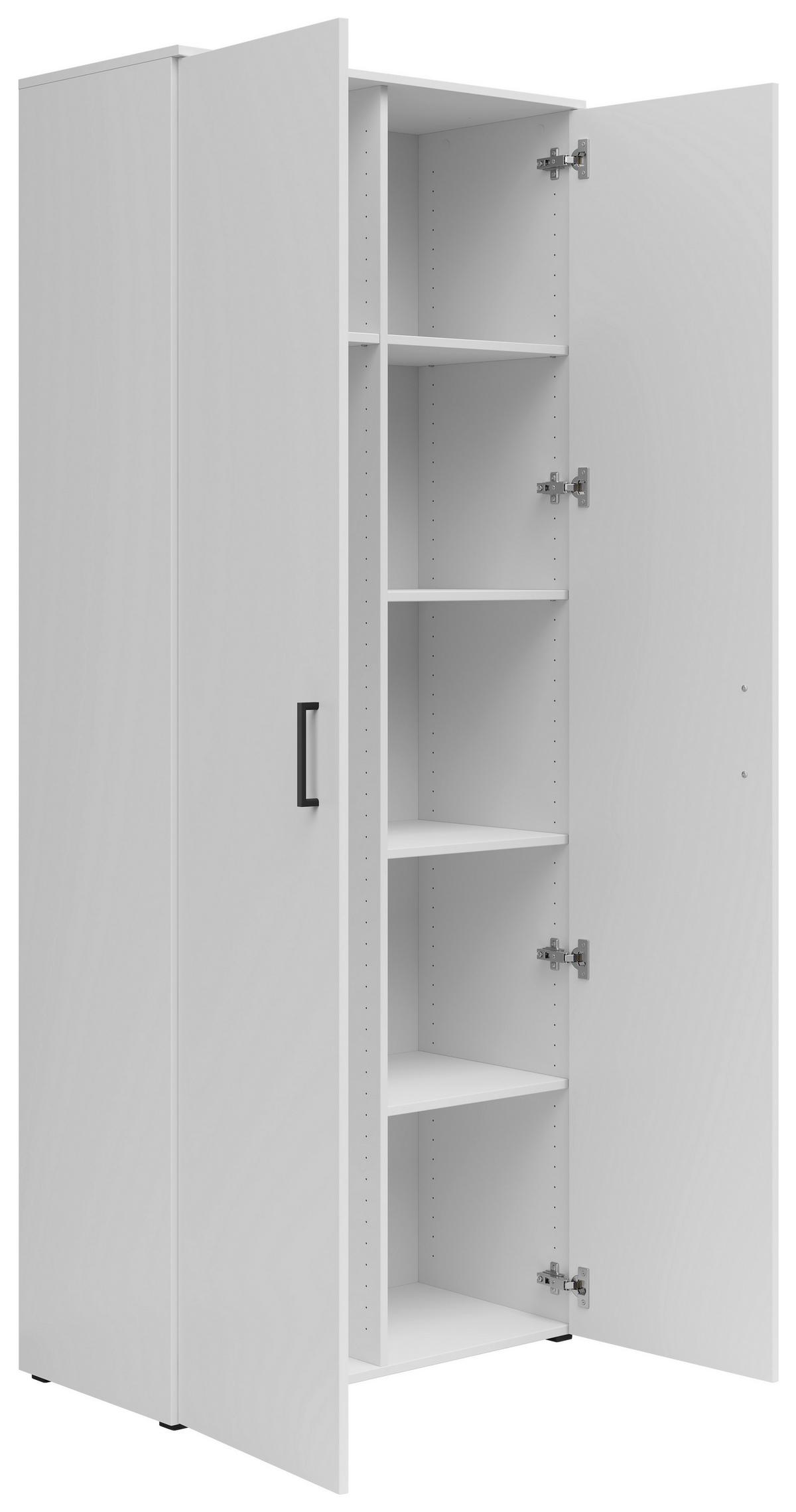 Skriňa MULTISTAURAUM š: 80 cm - čierna/biela, Modern, kompozitné drevo/plast (80/195/40cm)