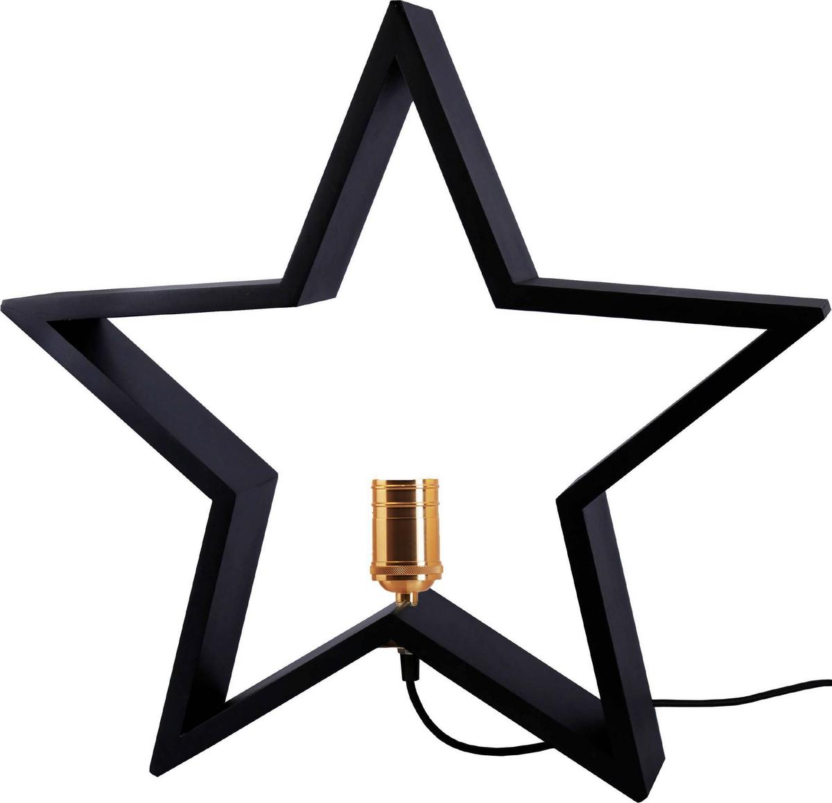 Tischleuchte 257-02 Lyse - Messingfarben/Schwarz, Basics, Holz/Metall (50/10/48cm) - Eglo