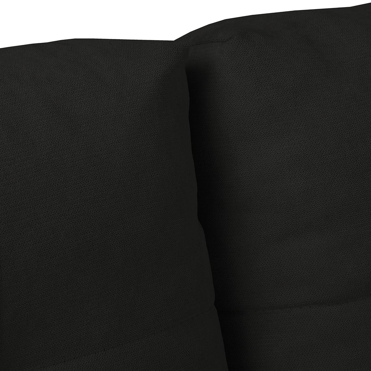 Ecksofa Azzuro Schwarz S: 256x175 cm - Silberfarben/Schwarz, Design, Textil (256/175cm) - Livetastic