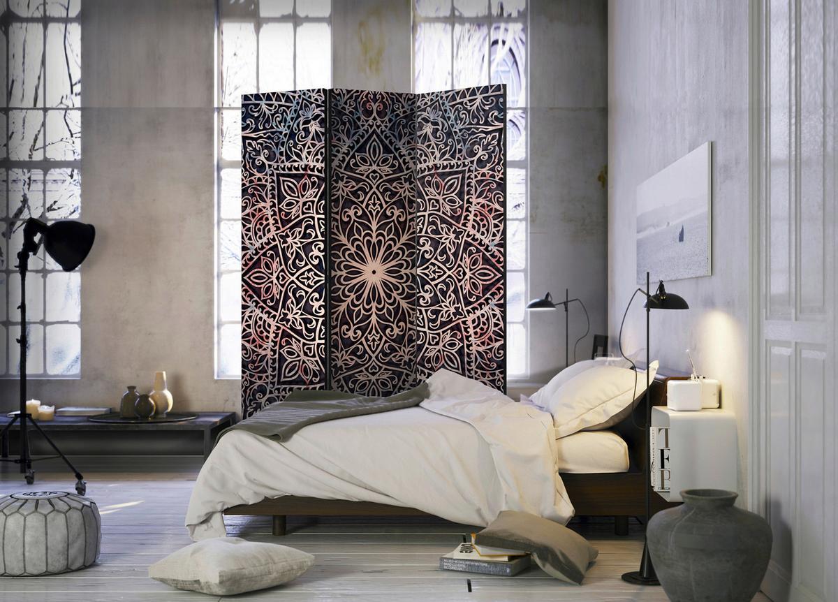 Paravent Multicolor Schwarz B: 135 Cm - Multicolor/Schwarz, Basics, Holz/Textil (135/172/3cm) - artgeist