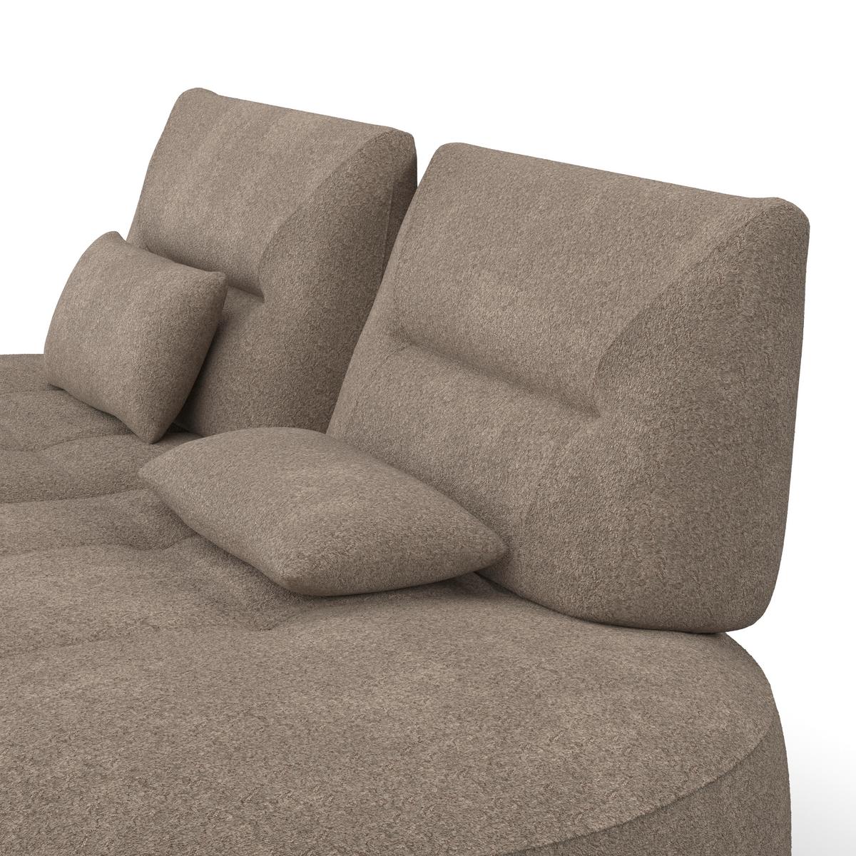 Dvoumístná pohovka BENNY, hnědé buklé, max. 360 kg - černá/hnědá, Moderní, kov/dřevo (224/85/114cm) - Bessagi Home