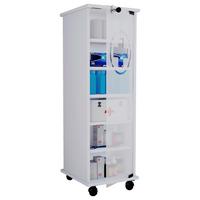 Medizinschrank Nilasu Weiß Bxh: 31x98 Cm Abschließbar - Weiß, MODERN, Glas/Holzwerkstoff (31/98/35cm) - MID.YOU