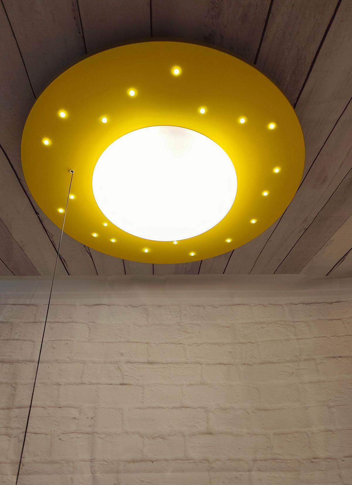 Kinderdeckenleuchte 7008 - Starlight Sonnengelb - Gelb/Weiß, Basics, Holzwerkstoff/Kunststoff (54/11cm) - Niermann