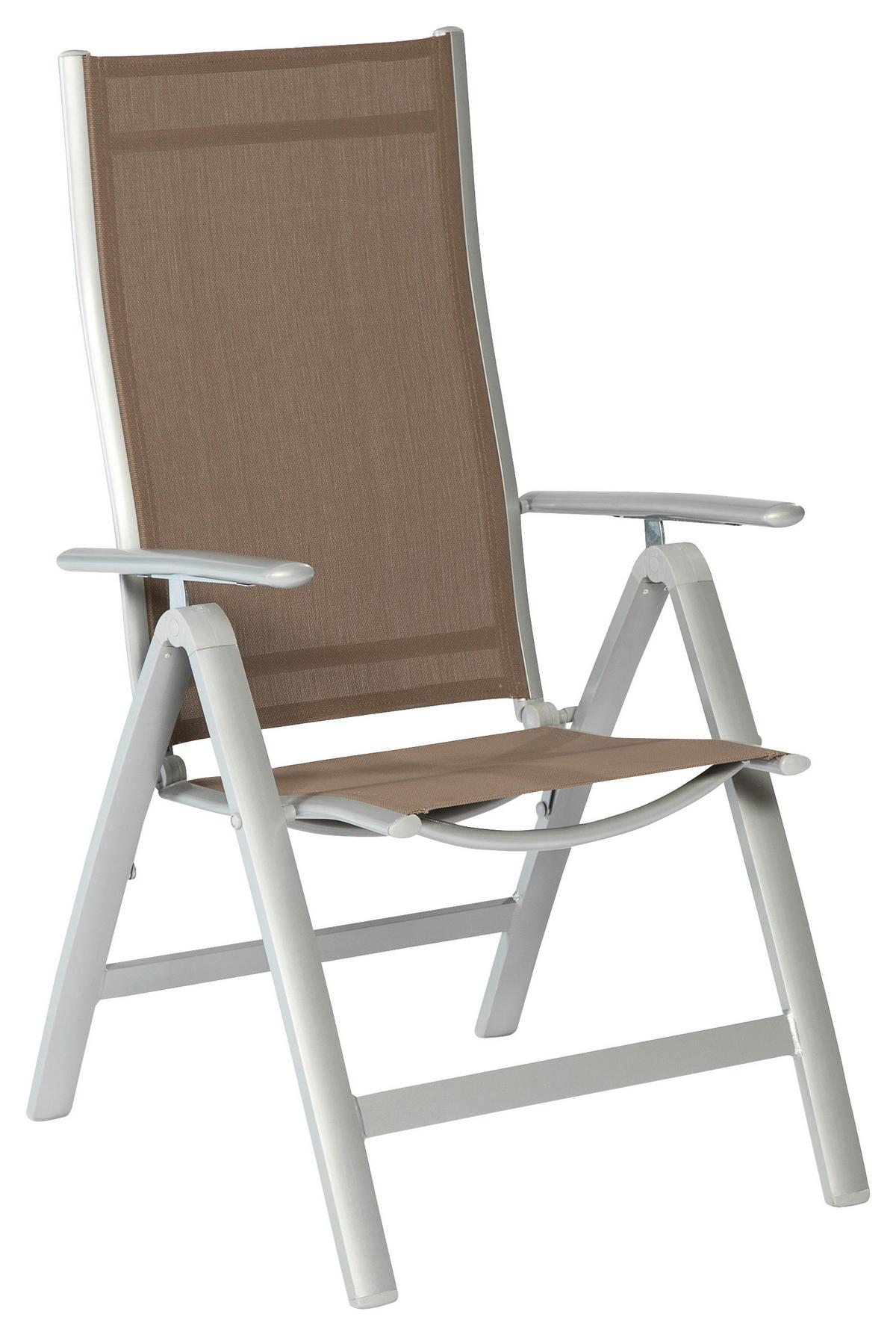 Gartenset Carrara - Taupe/Silberfarben, MODERN, Textil/Metall - Gardenson