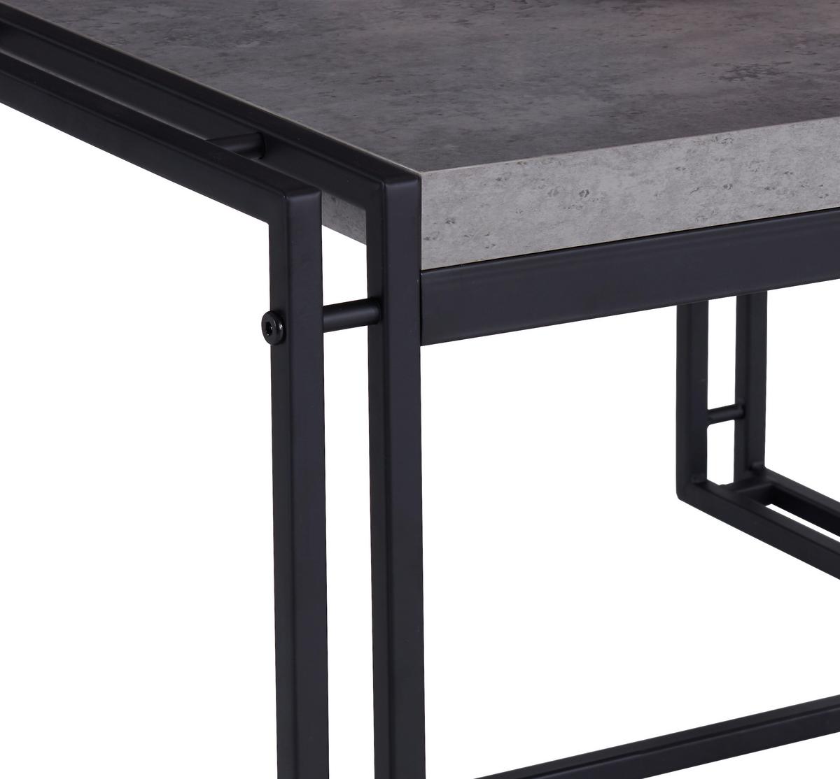 Dohányzóasztal Bistro - fekete/szürke, Modern, műanyag/faalapú anyag (72/45/72cm) - Zandiara