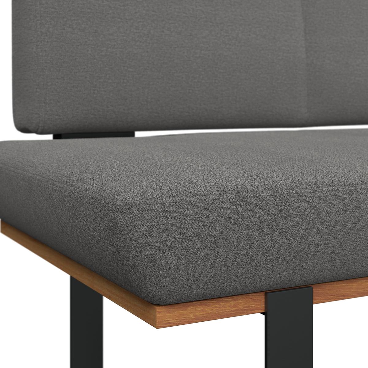 Eckbank Tristan Webstoff anthrazit,S:245x175cm - Anthrazit/Schwarz, MODERN, Holz/Textil (245/175cm) - James Wood